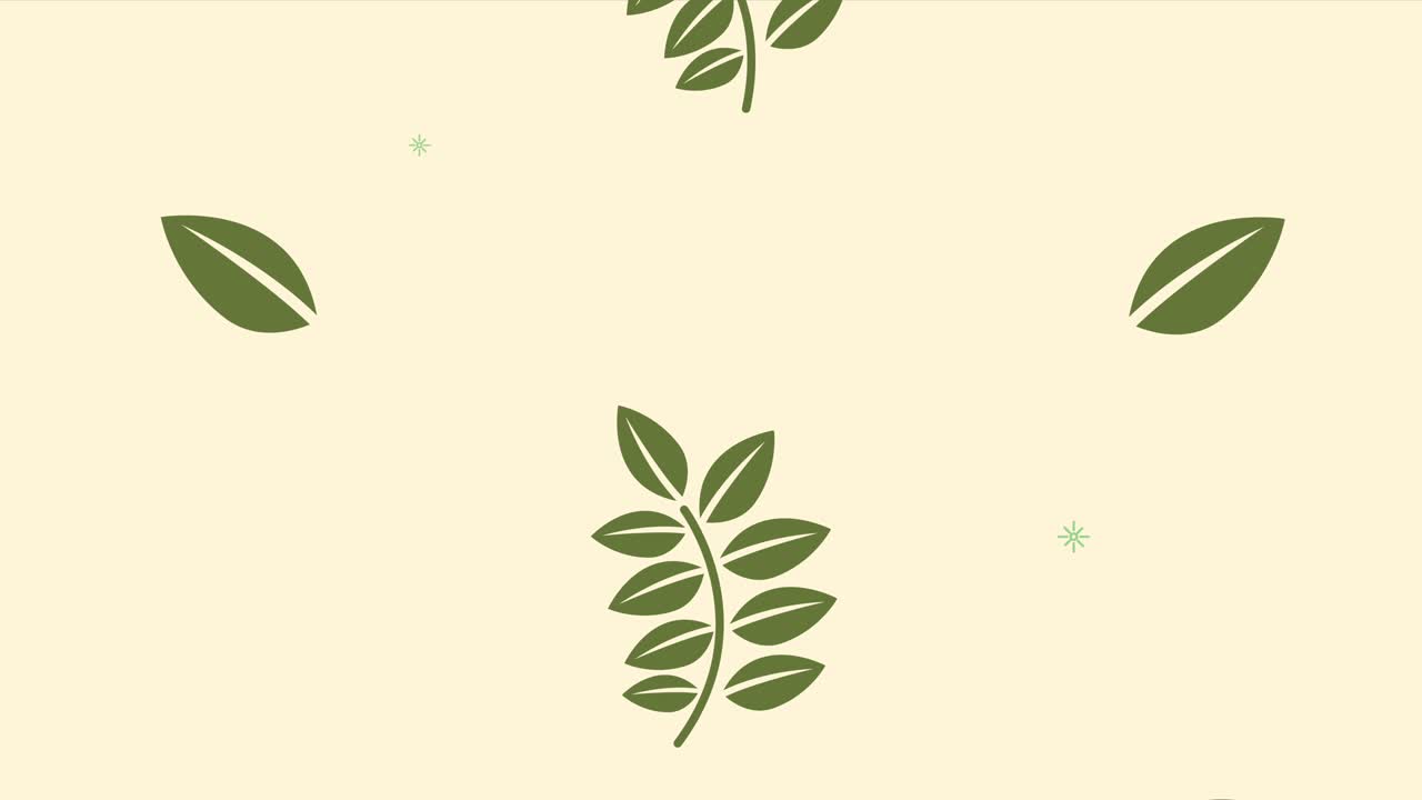 y ramas hojas de animación de la naturaleza