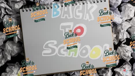 Animation-of-back-to-school-text-over-school-items-icons