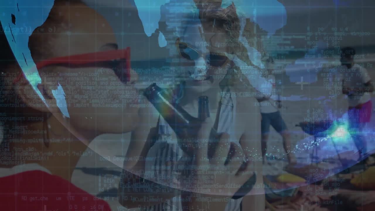 다양한 그룹의 fiends를 통해 전 세계와 함께 데이터 처리의 애니메이션