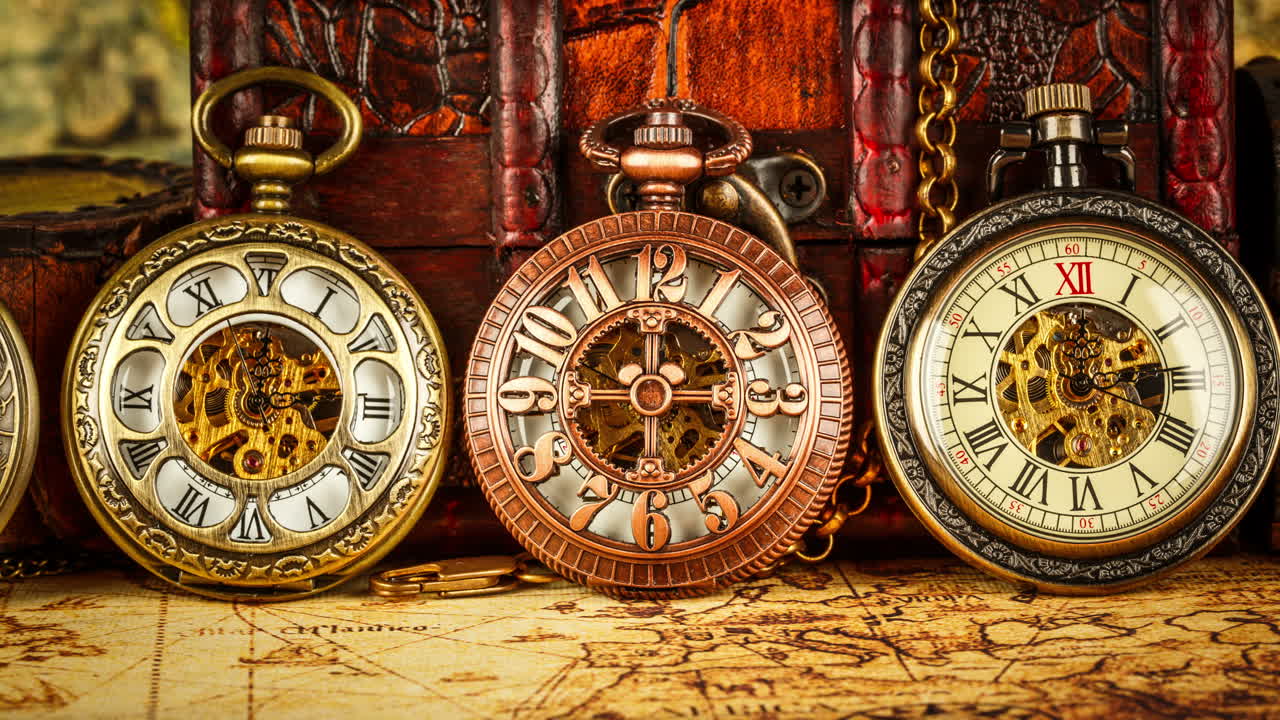 빈티지 앤티크 회중시계.