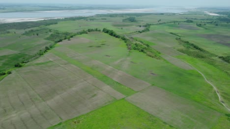 Toma-De-Vista-De-Drone-De-La-Isla-Fluvial-Más-Grande-De-Asia,-La-Isla-Majuli