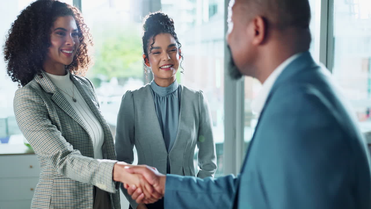 Business meeting and handshake