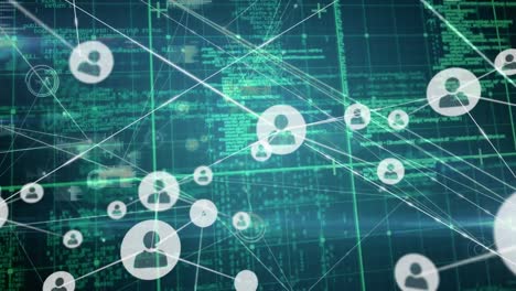 animación de la red de conexiones a través del procesamiento de datos