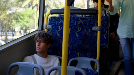 senior couple travelling in bus 4k
