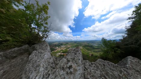 wide angle view from mount titan in san marino