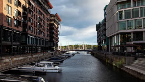 oslo modern residential buildings canal