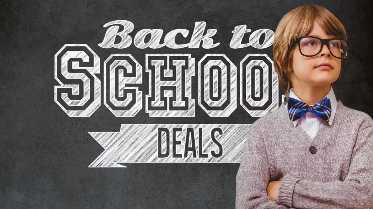 학교 소년에 대한 학교 복귀 텍스트의 애니메이션