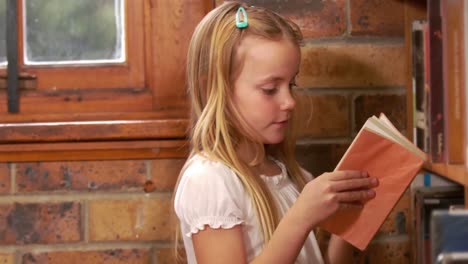 un niño lindo leyendo un libro