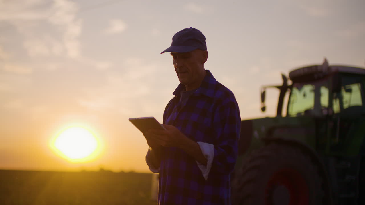 agricultura agricultor examinando campo agricultura moderna 37