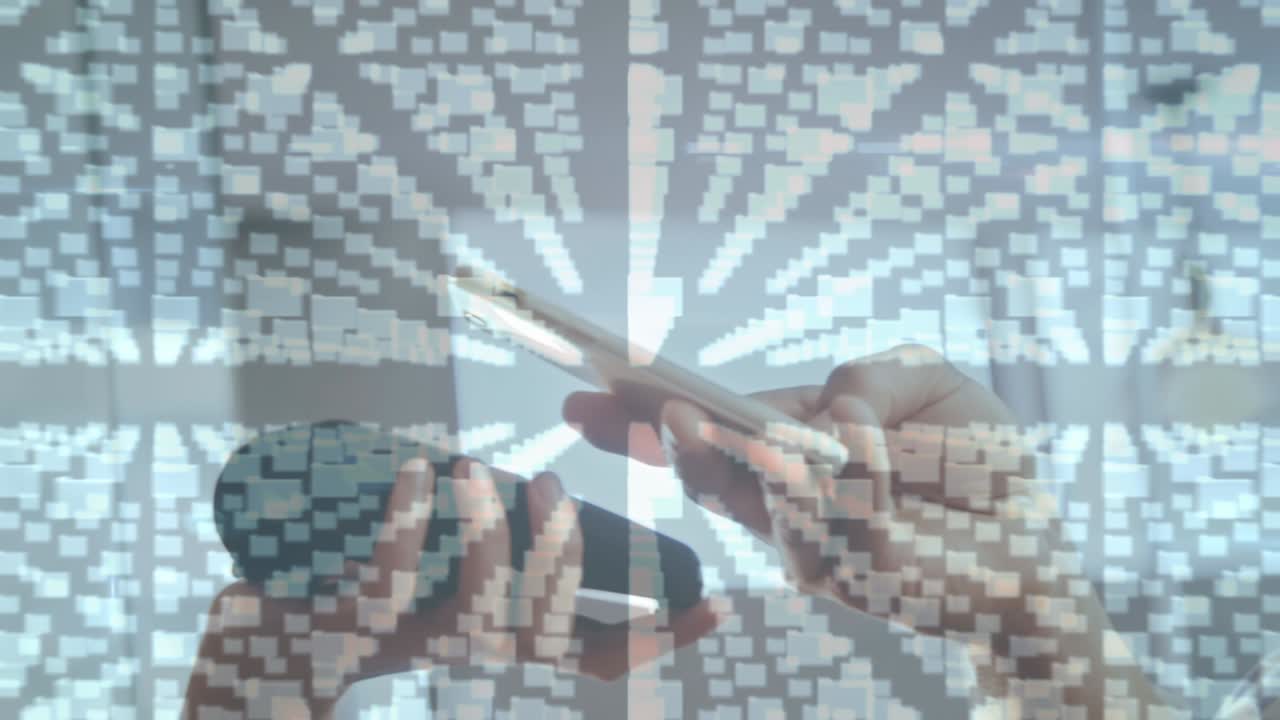 결제 터미널을 사용하는 사람들에 대한 네트워크 보안  ⁇ 락의 애니메이션