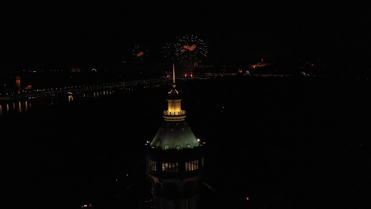 헝가리 국경일인 8월 20일 부다페스트에서 큰 불꽃놀이