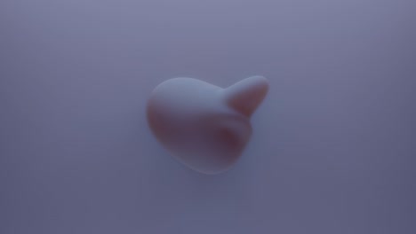 abstract sphere waving transform in random direction on violet background. seamless loop metamorphose of 3d rendering amorphous shape. simple animation of future form 4k