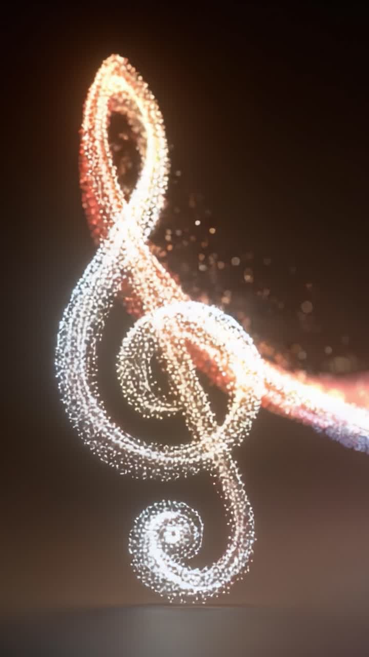 Un'Elegante Fusione di Note Musicali e Colori Vibranti, Che Mostra la Bellezza e la Creatività della Musica Attraverso Immagini Mozzafiato ed Effetti di Movimento
