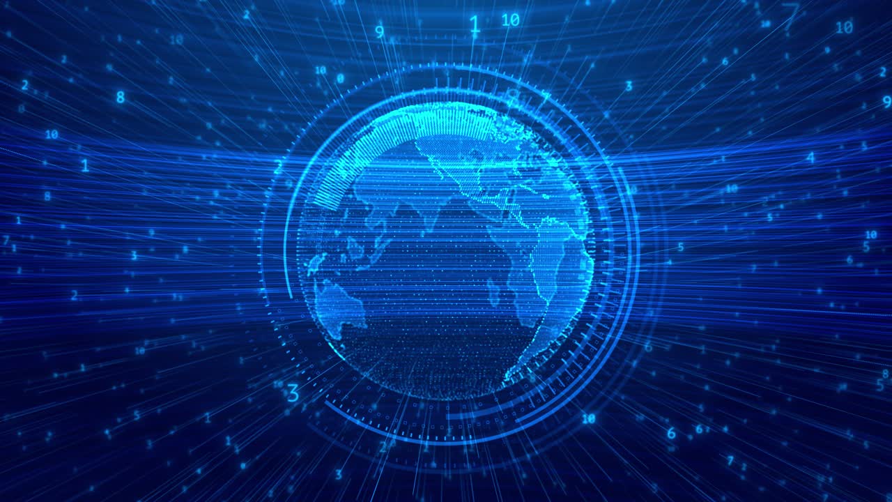World map global network connection data and economy ai network transmission in optical fiber