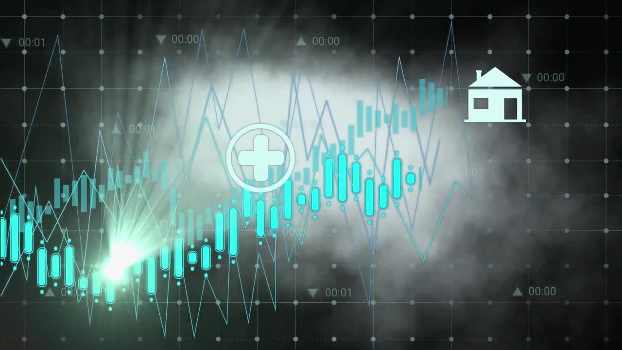 연결 네트워크를 통해 바뀌는 숫자의 애니메이션