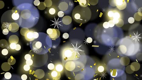 animation of snow falling over spots