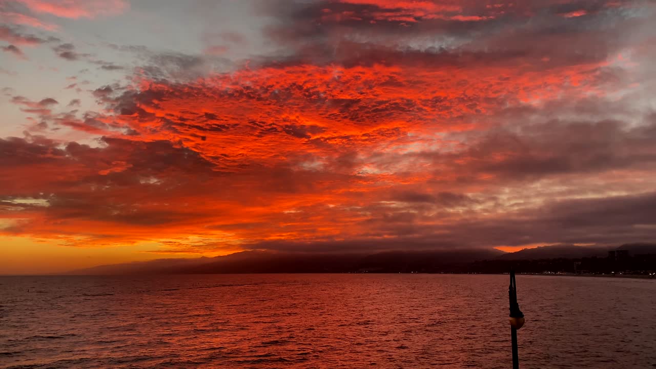 일몰, 로스 앤젤레스에서 산타 모니카 부두