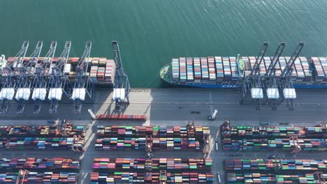 imágenes aéreas de la terminal internacional de contenedores de yantian en la ciudad de shenzhen, china