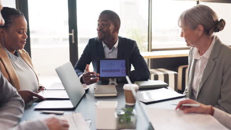 screen, business people and black man