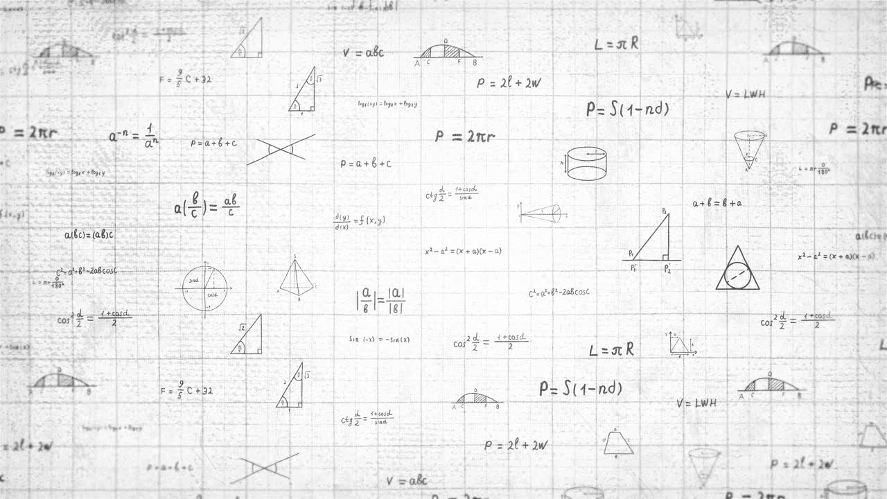 Mathematical Equations Grid Paper