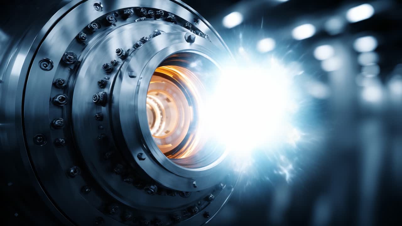 A Close-Up View of a High-Tech Energy Source Emanating Dynamic Electric Sparks from a Precision Engineered Mechanism in a Futuristic Setting