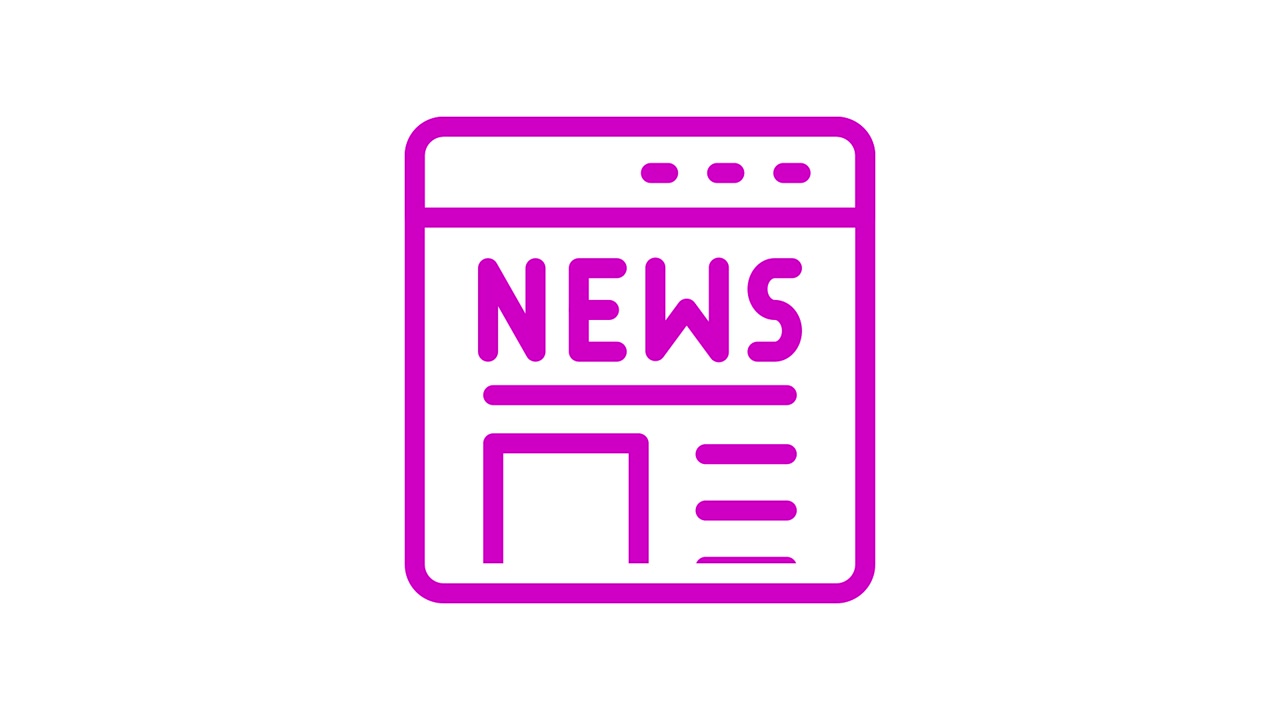 Animated News Website Icon with Dynamic Content