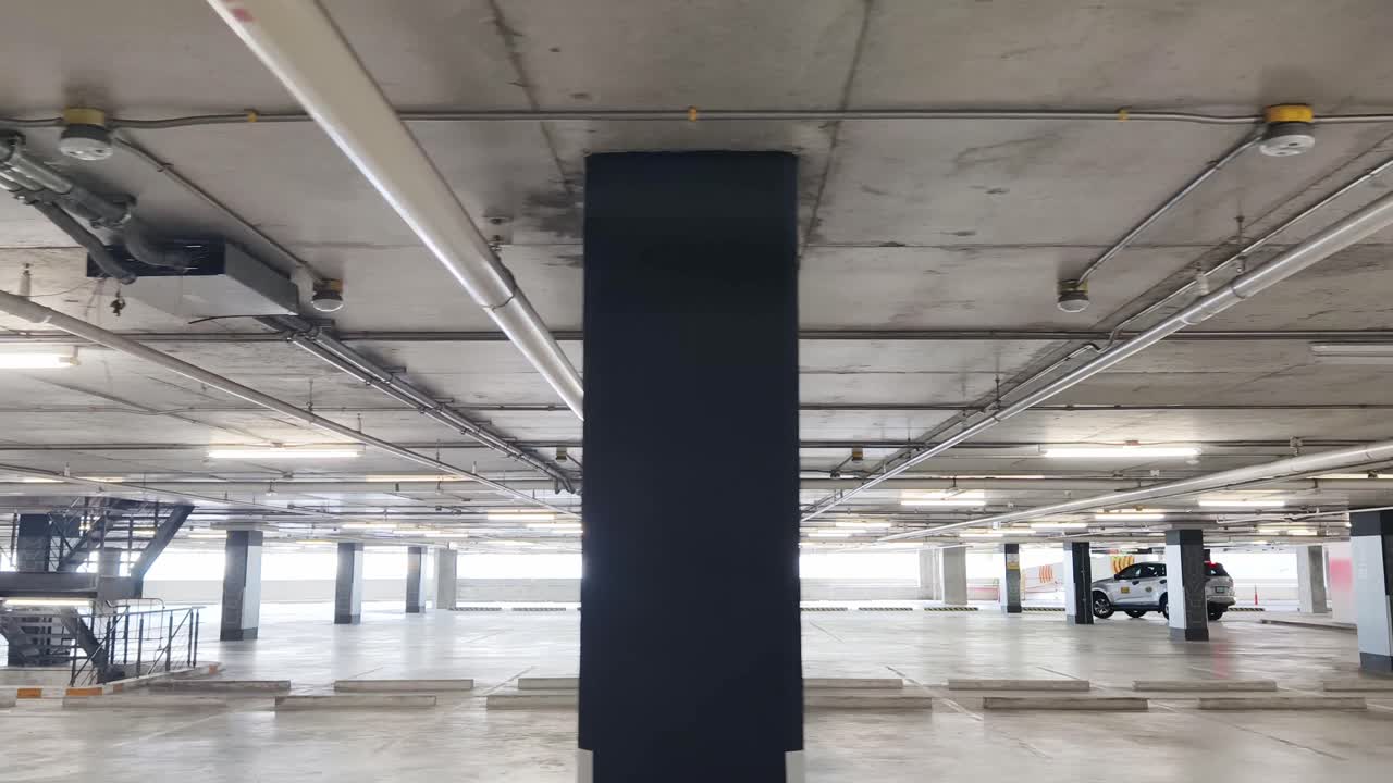 Empty Underground Parking Garage