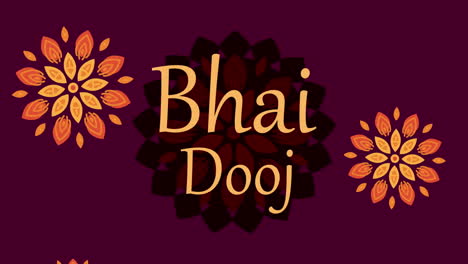 bhai dooj letras con flores