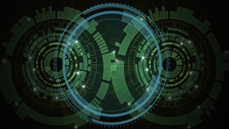 animación del escudo digital sobre el escaneo de los ámbitos