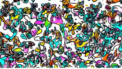 vibrant abstract doodle pattern