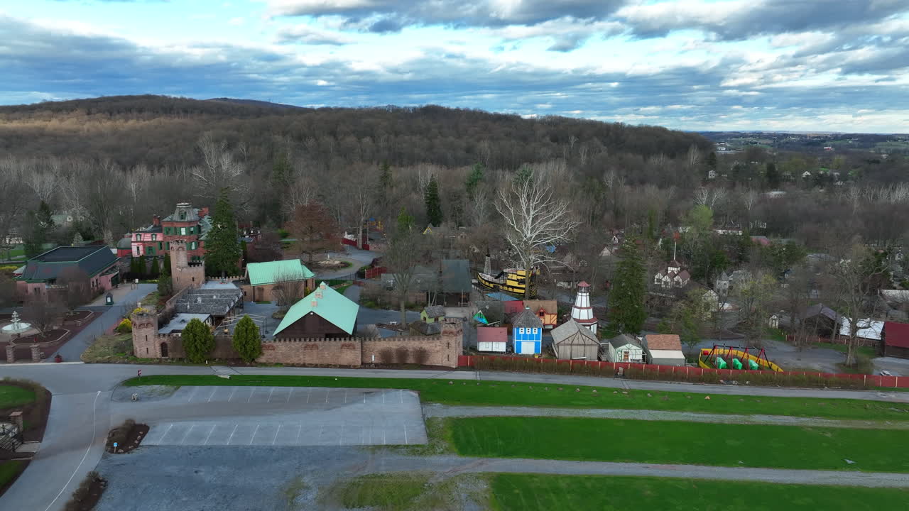 겨울의 야외 pa 르네상스 페어