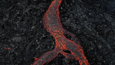 river of fiery lava