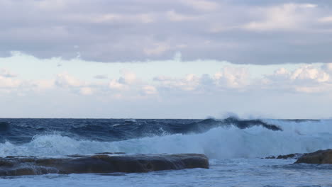 4k waves breaking on the shore in malta