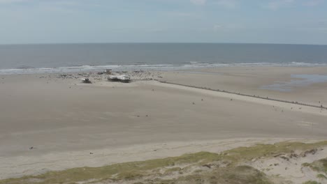 Drone---Aerial-shot-of-the-sandy-beach-of-St