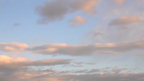 beautiful orange clouds over blue sky at sunset