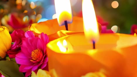 velas y flores
