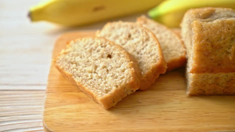 homemade banana bread  or  banana cake sliced