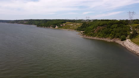 Aerial-View-of-st-laurence-river-in-quebec-City