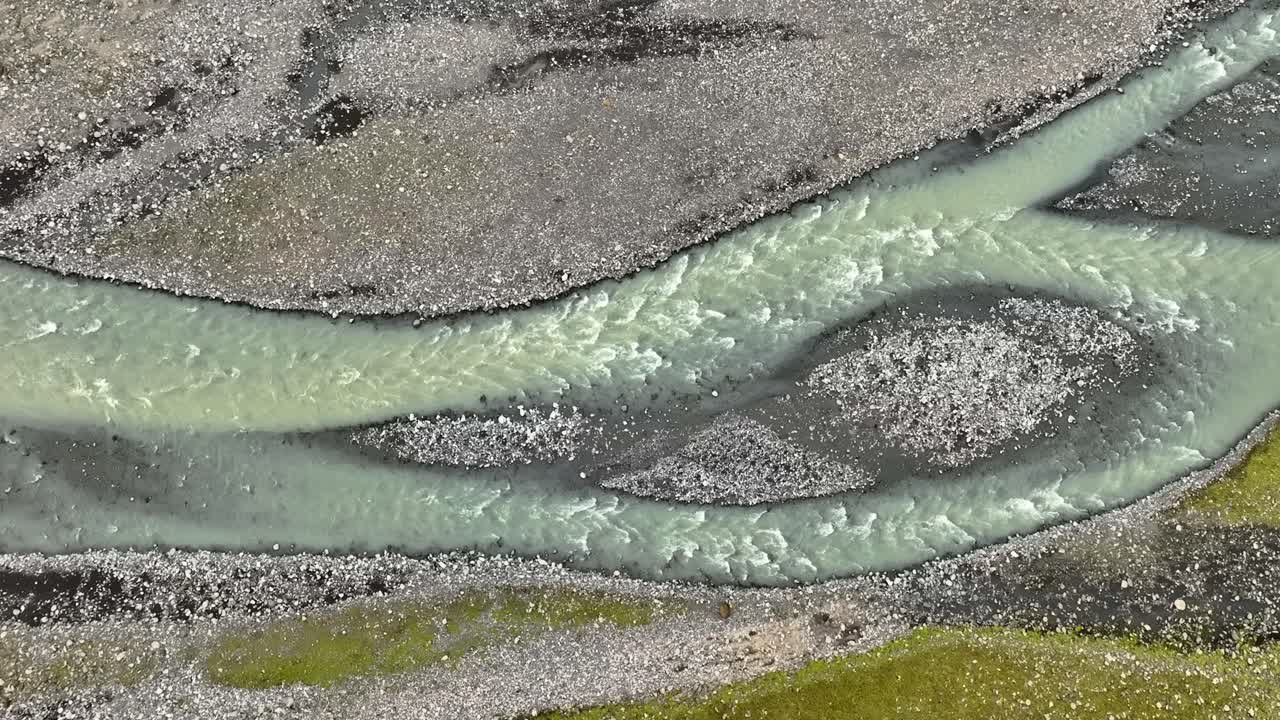 Aerial View of a Meandering River