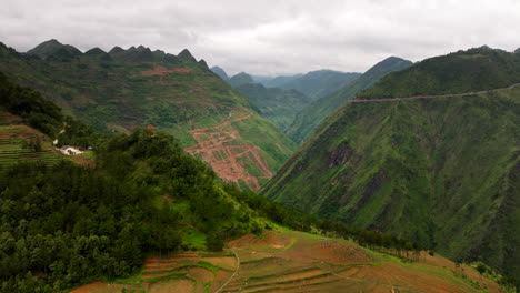 majestic mountain range towering near vietnam north pole china border viewpoint