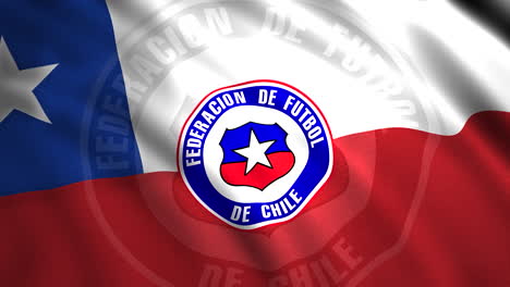 flag of chile with football federation emblem