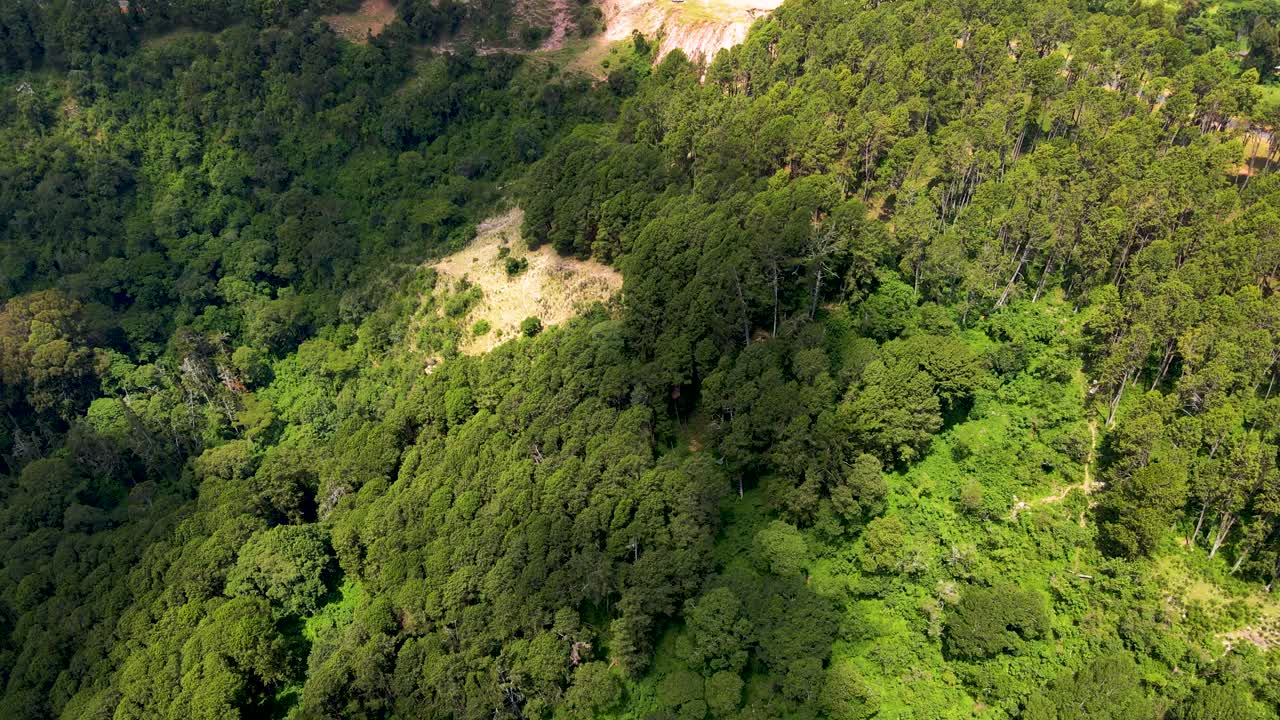 cobertura forestal rural vista de drones del bosque natural de la pequeña aldea de áfrica ciudad de west pokot kenia áfrica