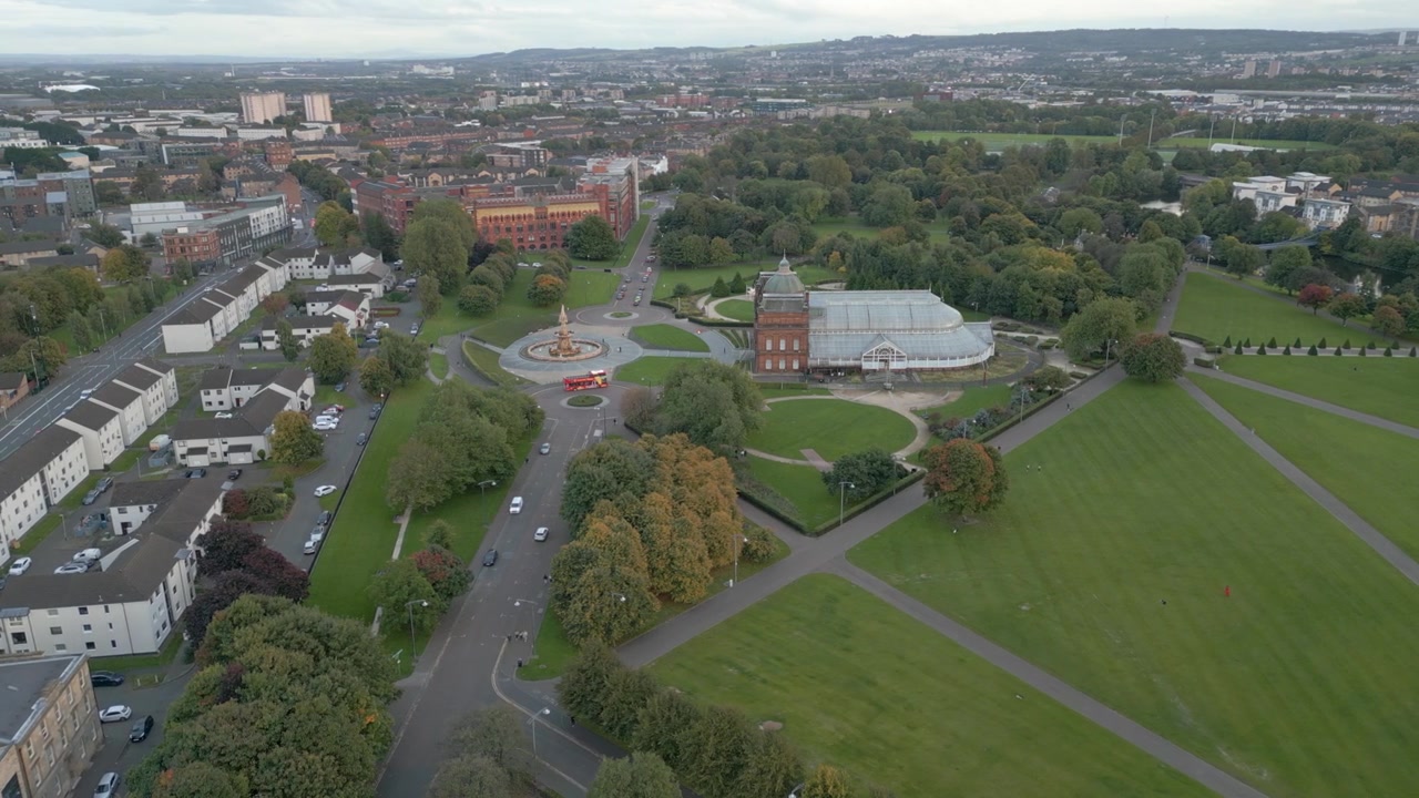 People's Palace a Glasgow, vista aerea dall'alto