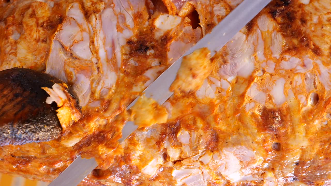 고기 샤워마의 클로즈업