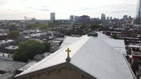 drone flying over st