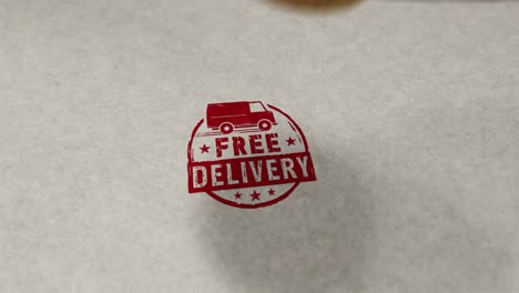 free delivery stamp and stamping loop animation
