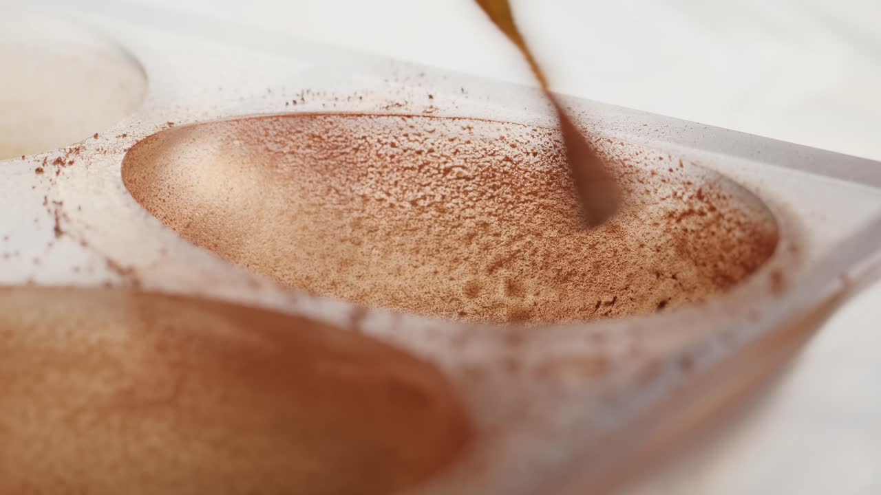 Preparing Chocolate Truffles in a Mold