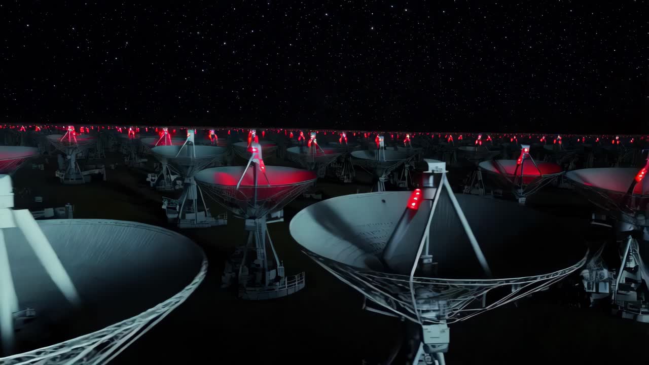 아주 큰 라디오 망원경 배열의 야간 시각