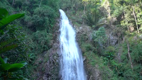 tilt motion into the khun korn waterfall near chiang rai, thailand