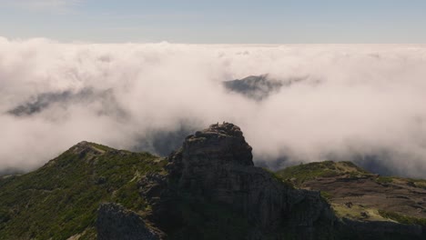 drone flight over the mountains in madeira portugal